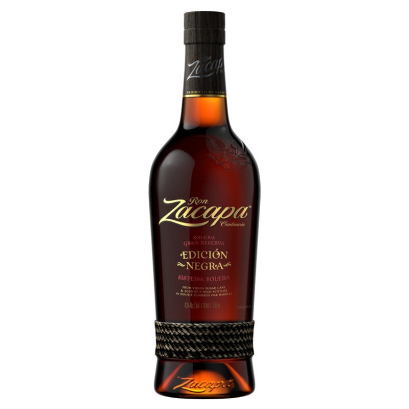 RON ZACAPA AGED RUM CENTENARIO EDICION NEGRA SOLERA GRAN RESERVA 86 750ML 750ML