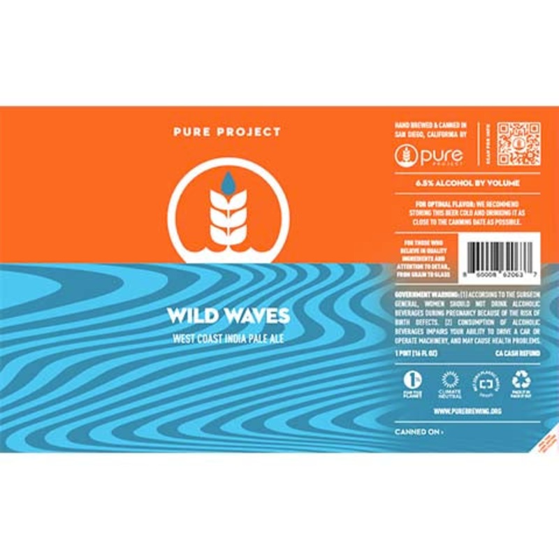 Pure Project Wild Waves IPA 16OZ SINGLE CAN