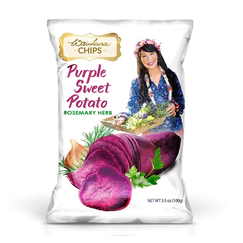 Wai-Lana Non-GMO Gluten Free Chips Purple Sweet Potato Rosemary Herb Chips (3.5oz bag)