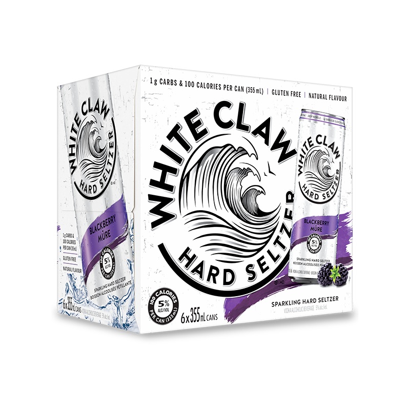 WHITE CLAW HARD SELTZER BLACKBERRY 355ML 6PK CAN @ St. Albert [1045526] 2130 ml