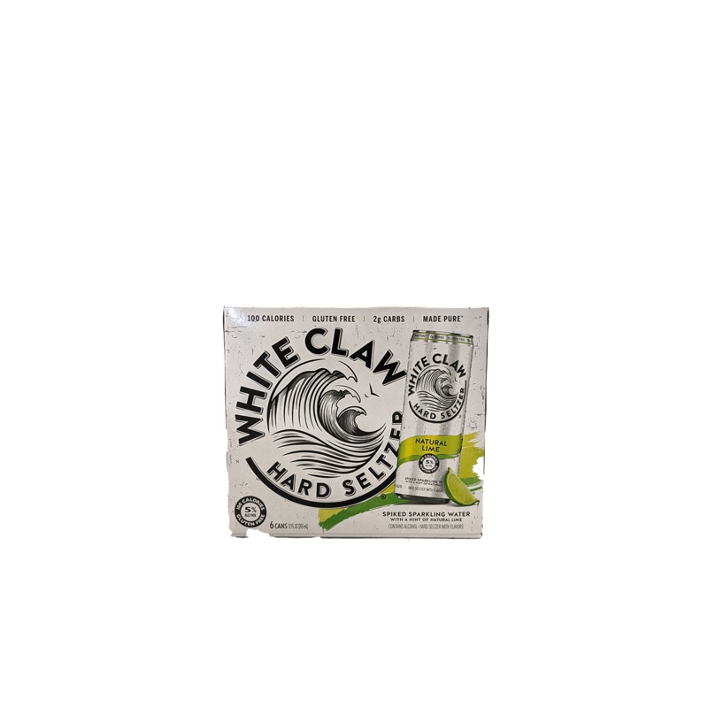 White Claw Natural Lime Hard Seltzer 6 Pack Cans