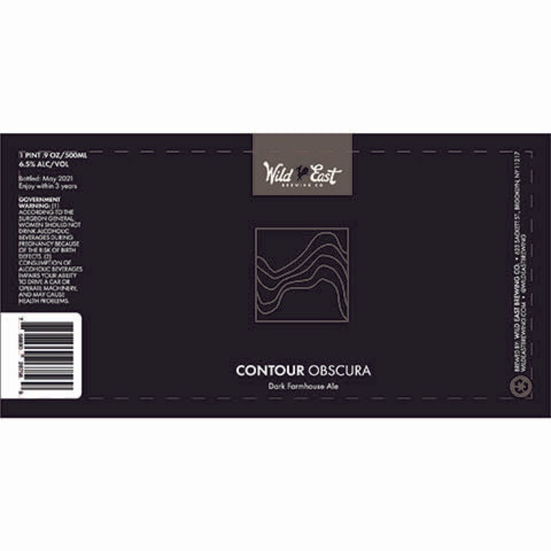 Contour Obscura Dark Farmhouse Ale 500ML BTL