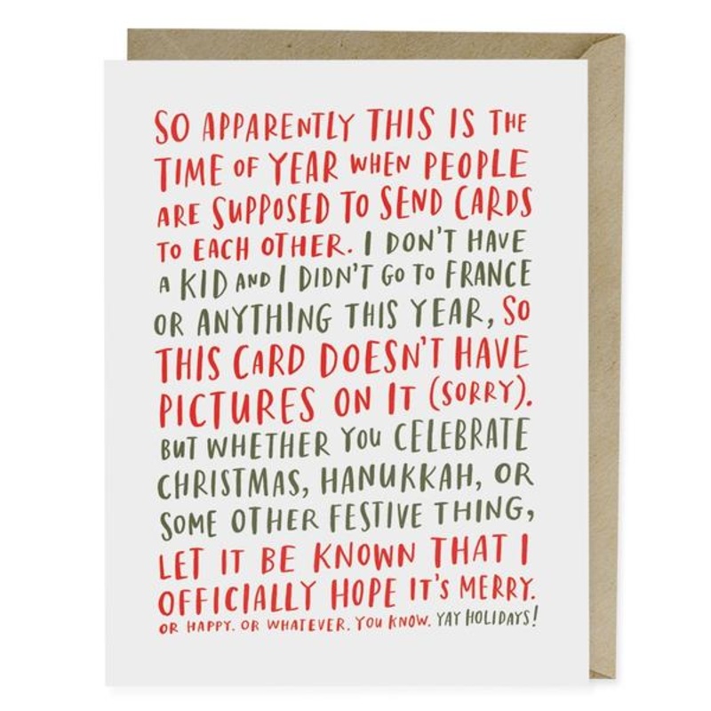 Emily McDowell: Awkward Holiday Card