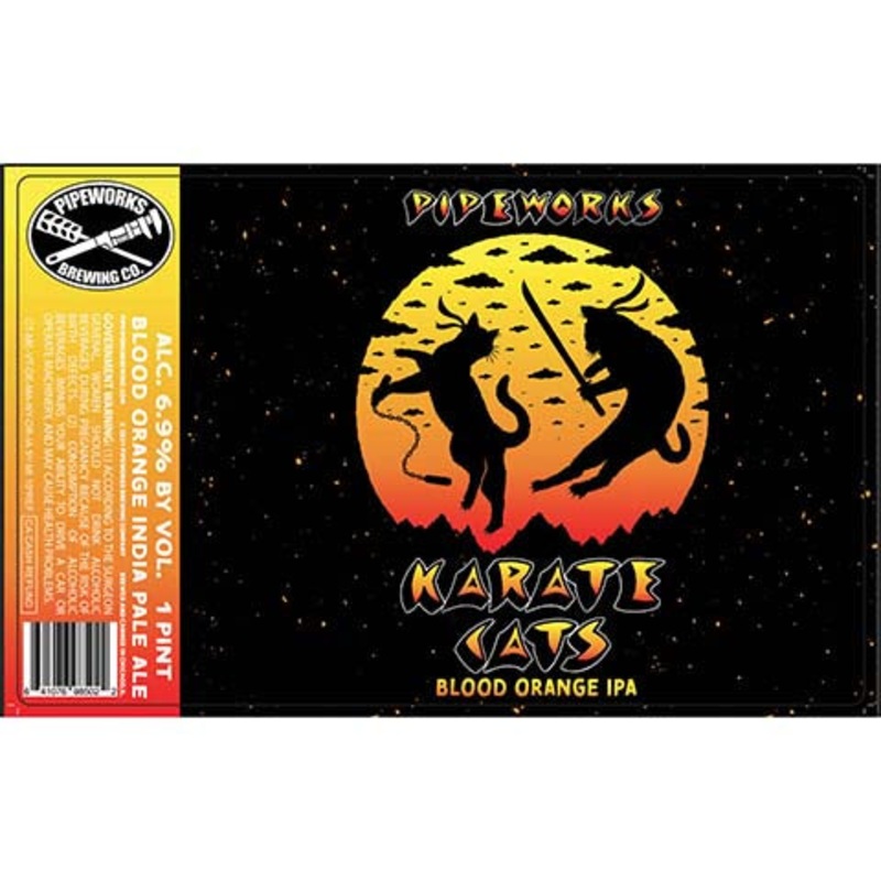 Pipeworks Karate Cats IPA 16OZ SINGLE CAN