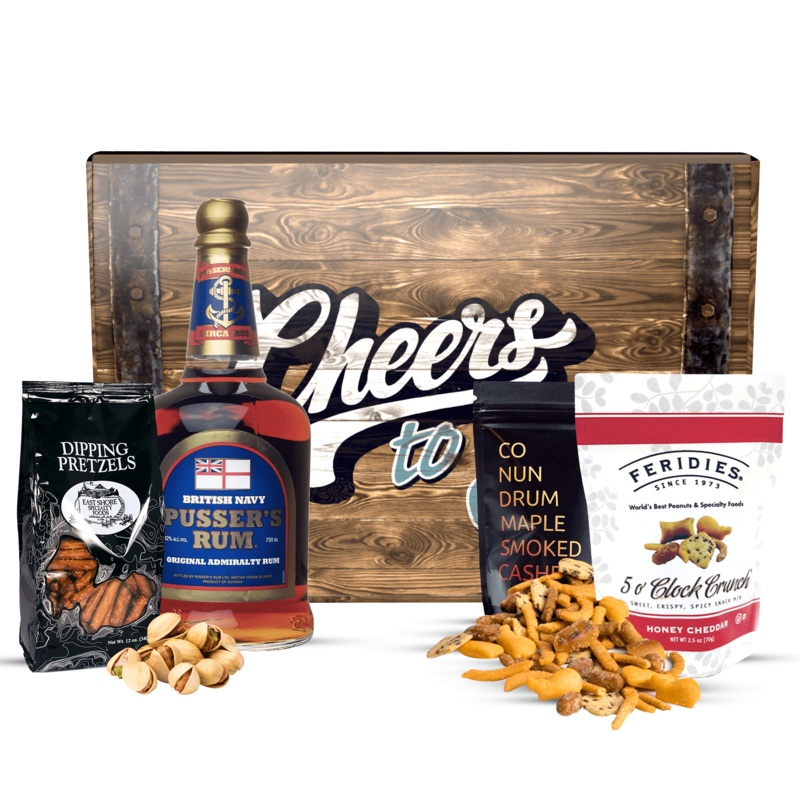 Pussers Rum Gift Basket Cheers