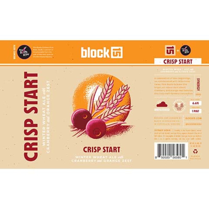 Block 15 Crisp Start Winter Wheat Ale 16OZ SINGLE CAN