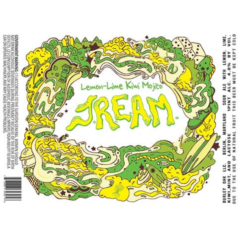 Burley Oak Lemon-Lime Kiwi Mojito Jream Sour Ale 16OZ SINGLE CAN