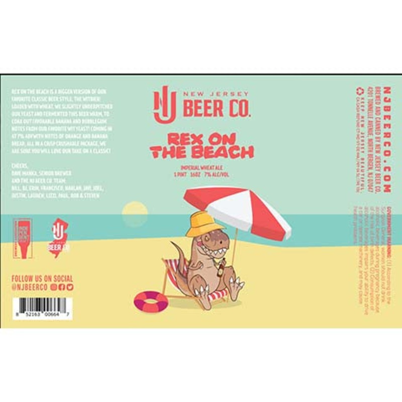 New Jersey Rex On The Beach Imperial Wheat Ale 16OZ SINGLE CAN