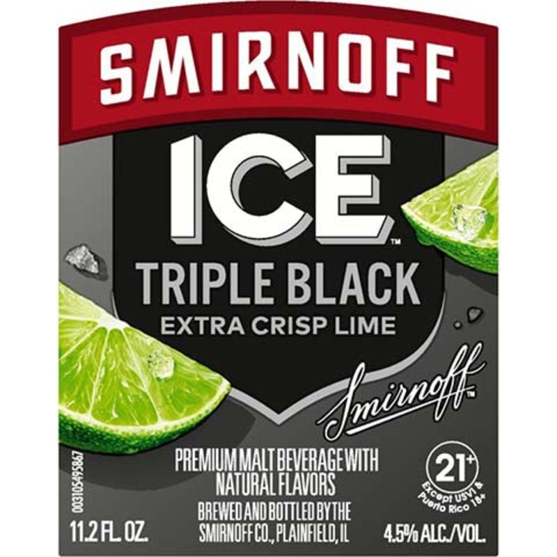 Smirnoff Ice Triple Black Extra Crisp Lime 330ML BTL