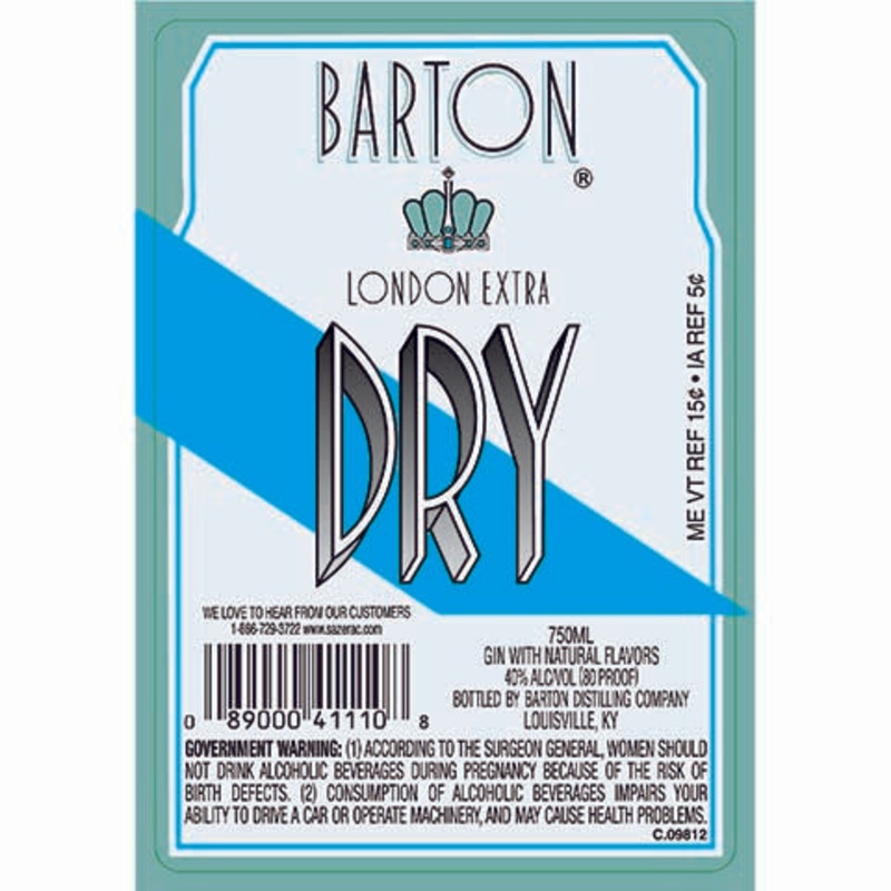 Barton London Extra Dry Gin 750ML BTL