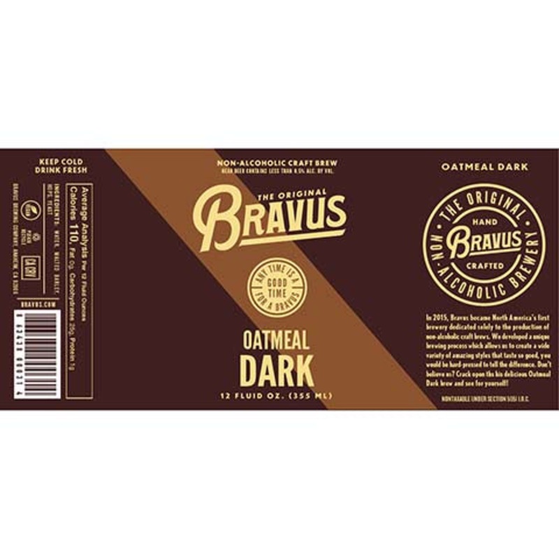 Bravus Oatmeal Dark (Non-Alcoholic) 12OZ SINGLE CAN