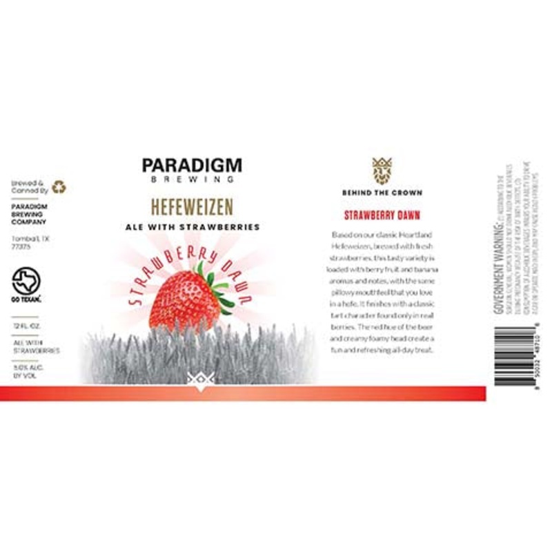 Paradigm Strawberry Dawn Hefeweizen Ale 12OZ SINGLE CAN