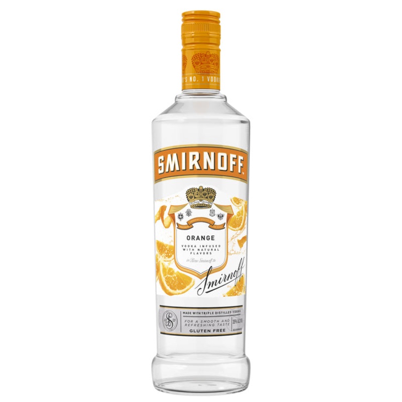 SMIRNOFF ORANGE FLAVORED VODKA 70 750ML 750ML