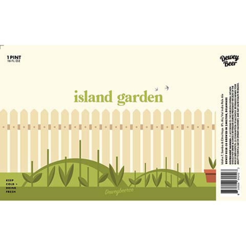 Dewey Beer Island Garden IPA 16OZ SINGLE CAN