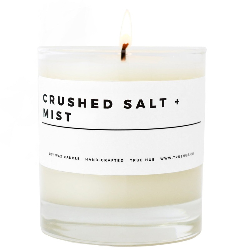 True Hue Crushed Sea Salt + Mist 8oz Soy Wax Candle