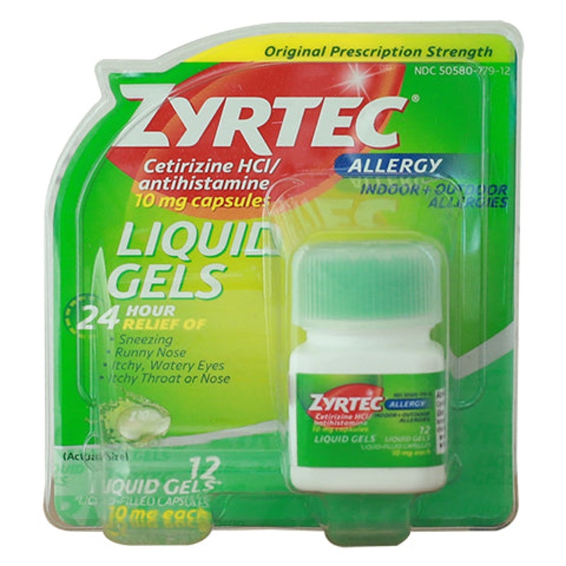 ZYRTEC Allergy Relief Liquid Gels 12 Liquid Gels