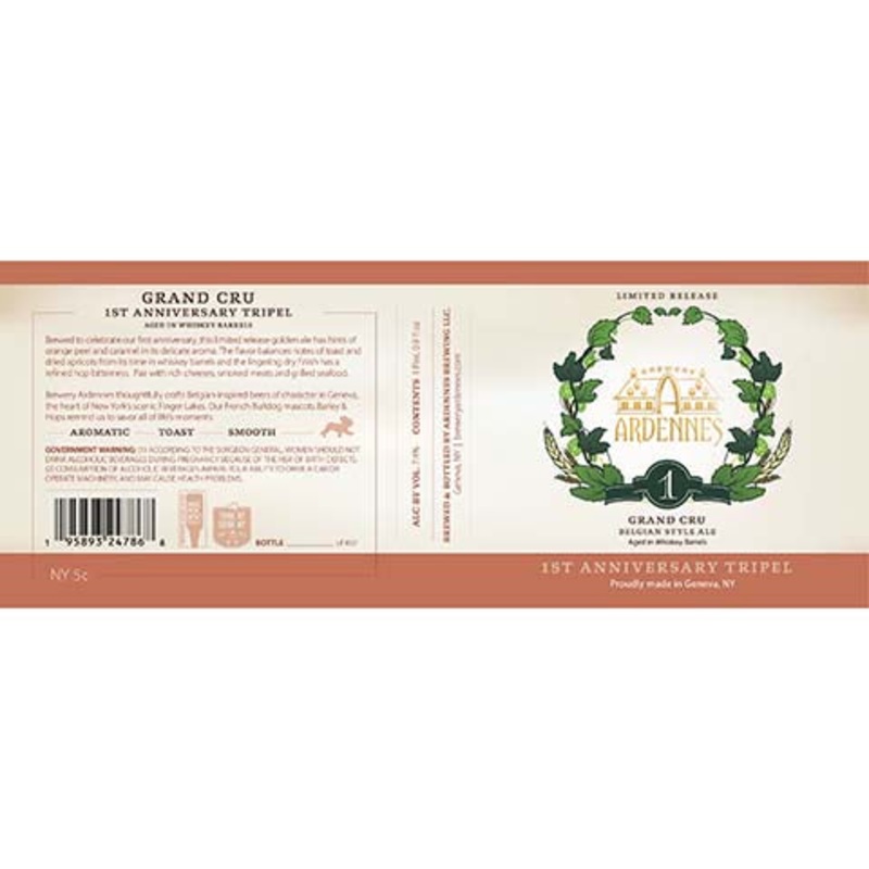Ardennes Anniversary Tripel Belgian Ale 500ML BTL