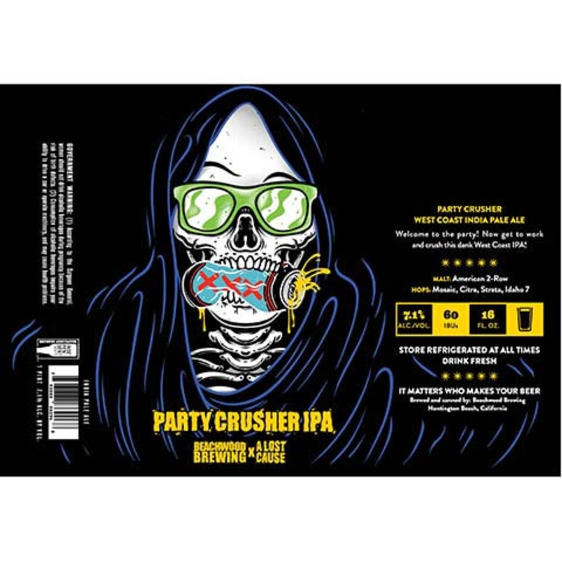 Beachwood Party Crusher IPA 16OZ SINGLE CAN