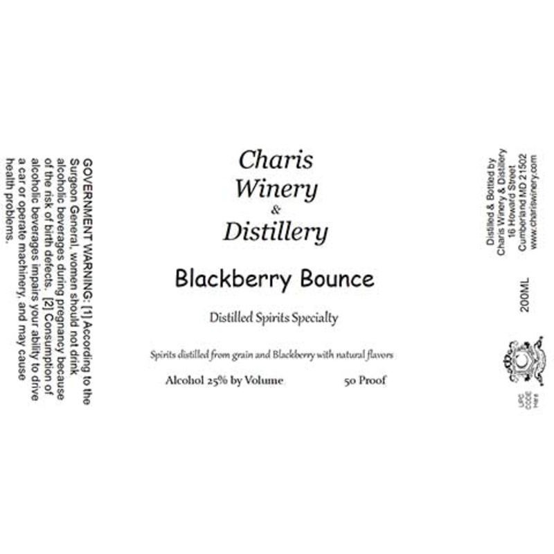 Charis Winery & Distillery Blackberry Bounce 200ML BTL