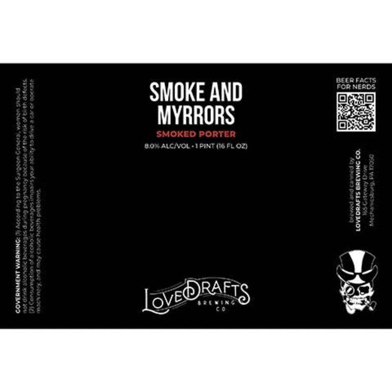 Lovedrafts Smoke And Myrrors Porter 16OZ SINGLE CAN