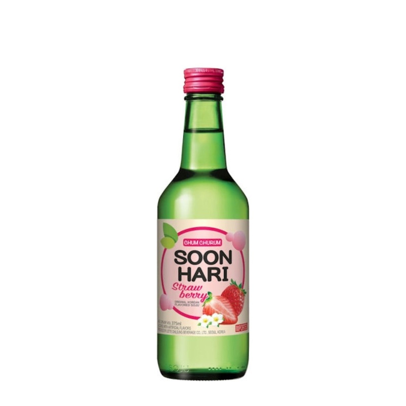 Soon Hari Strawberry Soju 375mL Bottle