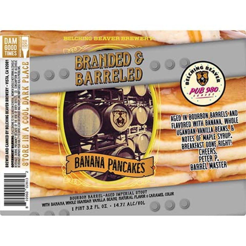 Belching Beaver Branded & Barreled Banana Pancakes Imperial Stout 19.2OZ SINGLE CAN