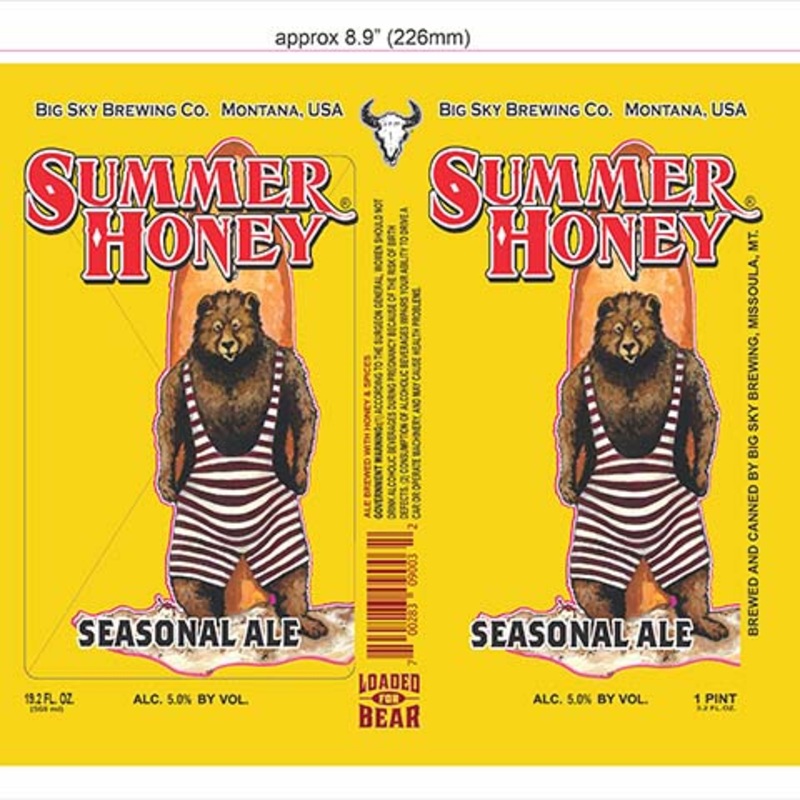 Big Sky Summer Honey Seasonal Ale 19.2OZ SINGLE CAN