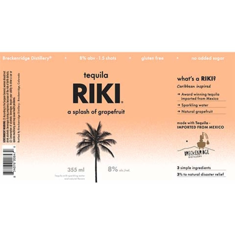 Breckenridge Riki A Splash of Grapefruit 12OZ SINGLE CAN