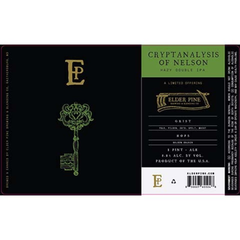 Elder Pine Cryptanalysis Of Nelson Hazy DIPA 16OZ SINGLE CAN
