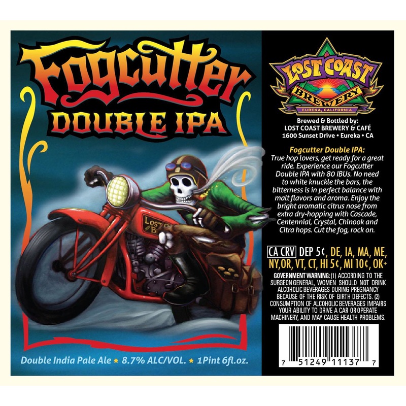 LOST COAST FOGCUTTER DOUBLE IPA 4/6PK CANS 12 oz (24 Pack)