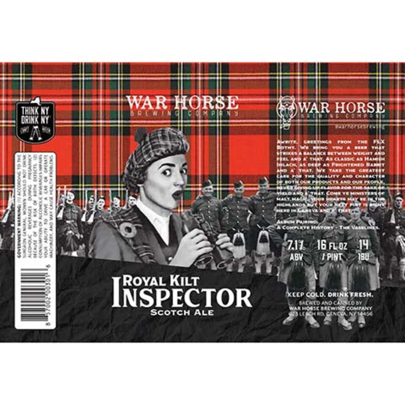 War Horse Royal Kilt Inspector Scotch Ale 16OZ SINGLE CAN