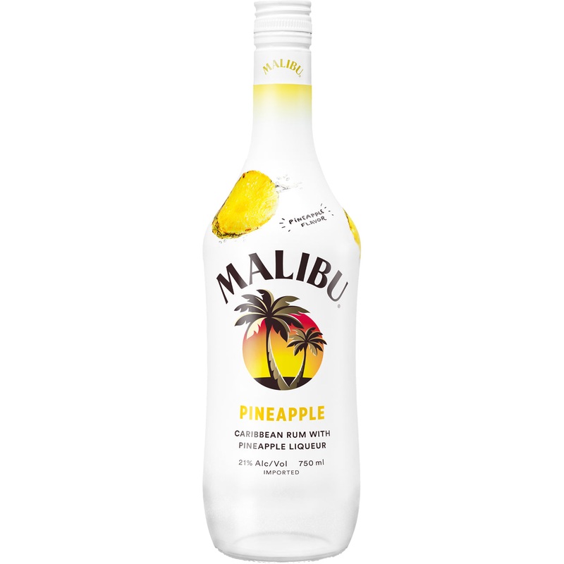 MALIBU PINEAPPLE FLAVORED RUM 750 ML