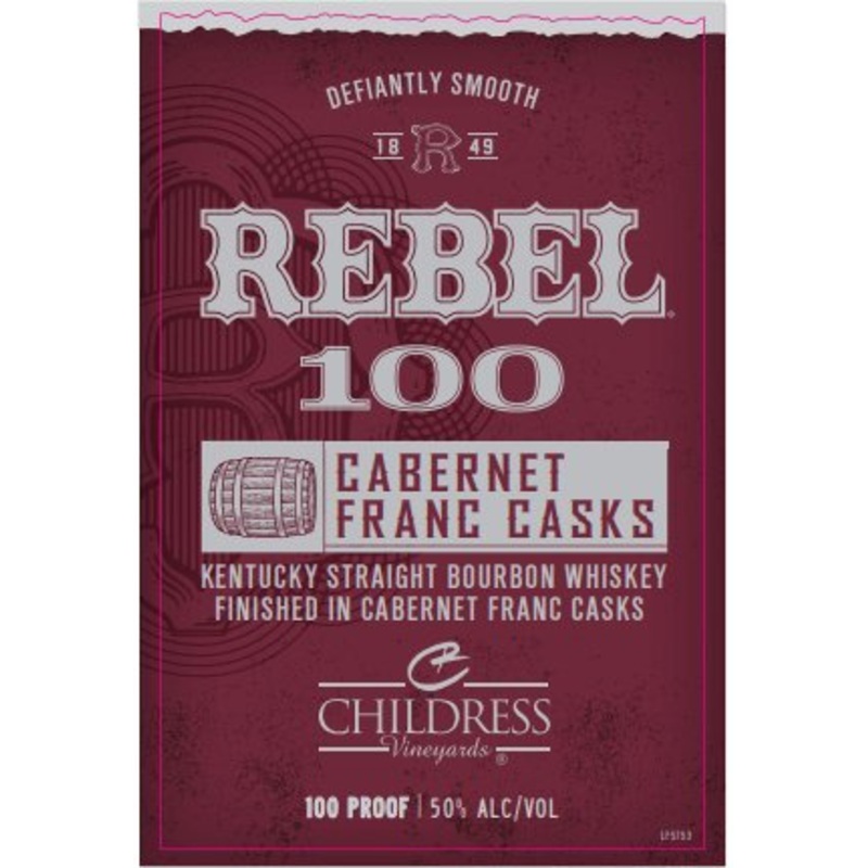 Rebel 100 Kentucky Straight Bourbon Whiskey  Finished in Cabernet Franc Casks