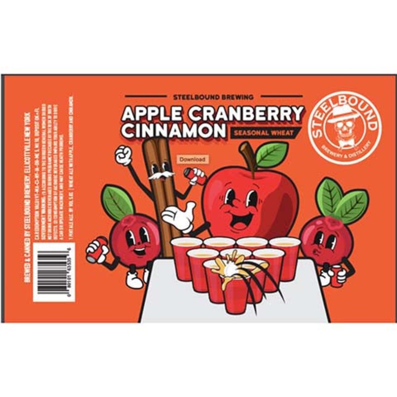 Steelbound Apple Cranberry Cinnamon Seasonal Wheat Ale 16OZ SINGLE CAN