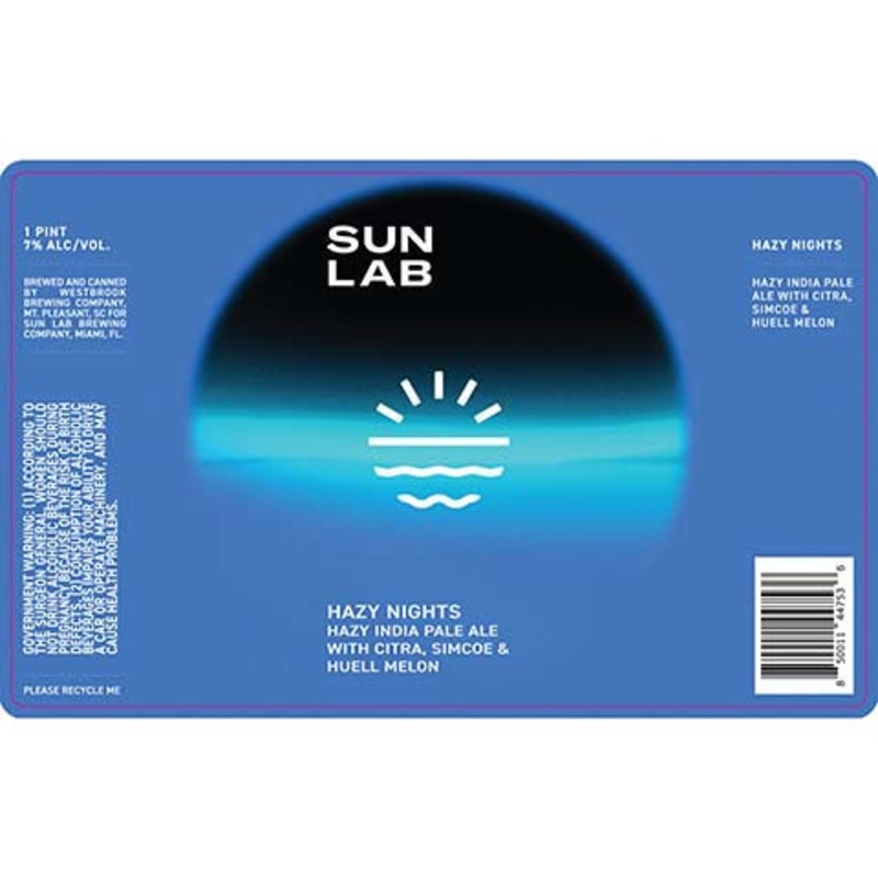 Sun Lab Hazy Nights Hazy IPA 16OZ SINGLE CAN