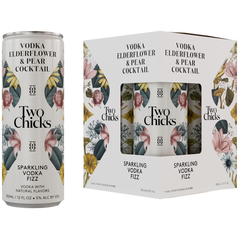Cocktail Two Chicks 4pk Pear Vodka Fizz