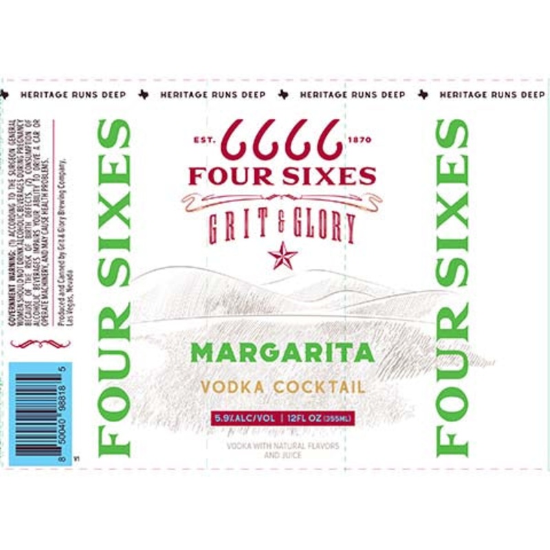 Four Sixes Margarita 12OZ SINGLE CAN