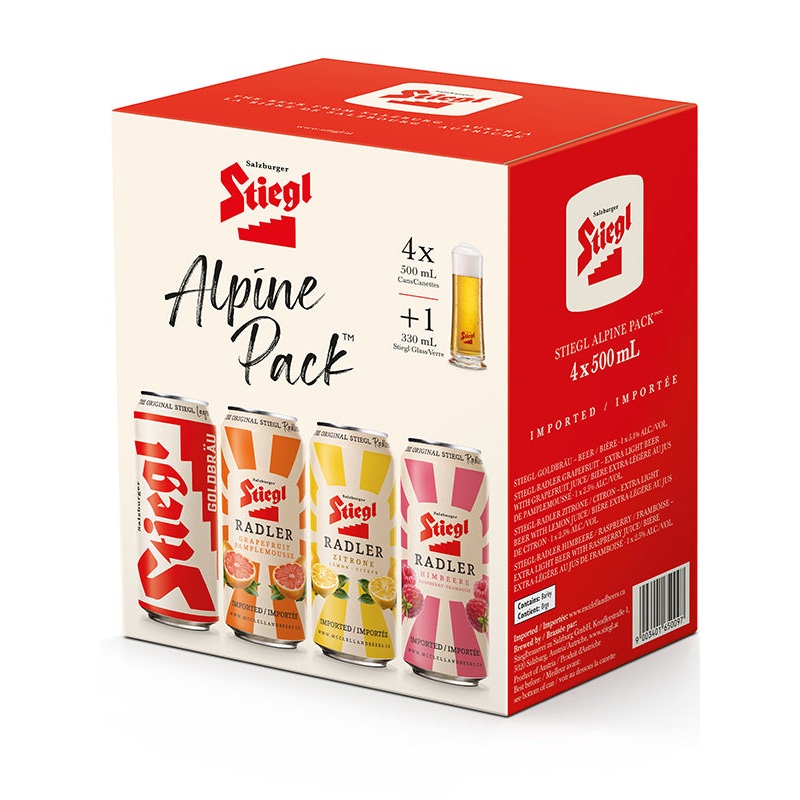 STIEGL ALPINE MIXED 500ML 4PK CAN @ MacTaggart Ridge [1002319] 2000 ml