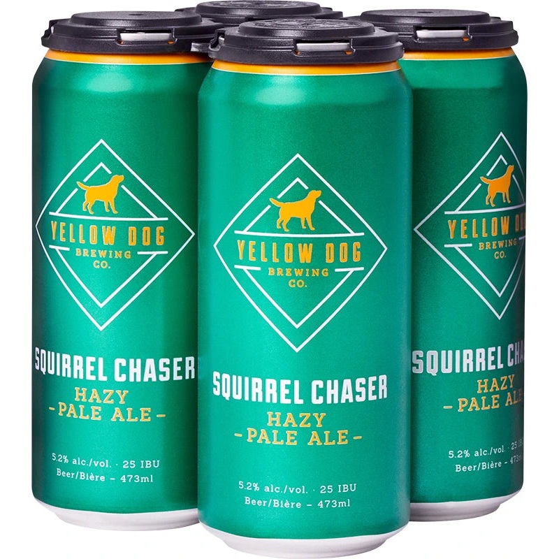 YELLOW DOG SQUIRREL CHASER HAZY PALE ALE 473ML 4PK CAN @ Airdrie [1032191] 1892 ml