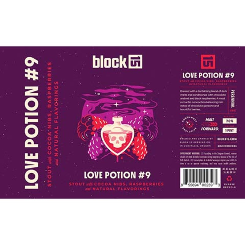 Block 15 Love Potion #9 Stout 16OZ SINGLE CAN