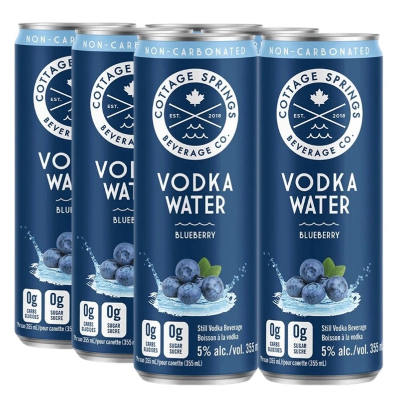 COTTAGE SPRINGS VODKA WATER BLUEBERRY 355ML 6PK CAN @ Kelowna [1048421] 2130 ml