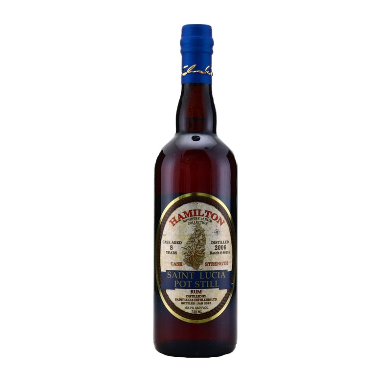 Hamilton Saint Lucia Pot Still Cask Strength Rum Aged 8yr Distilled 2006
