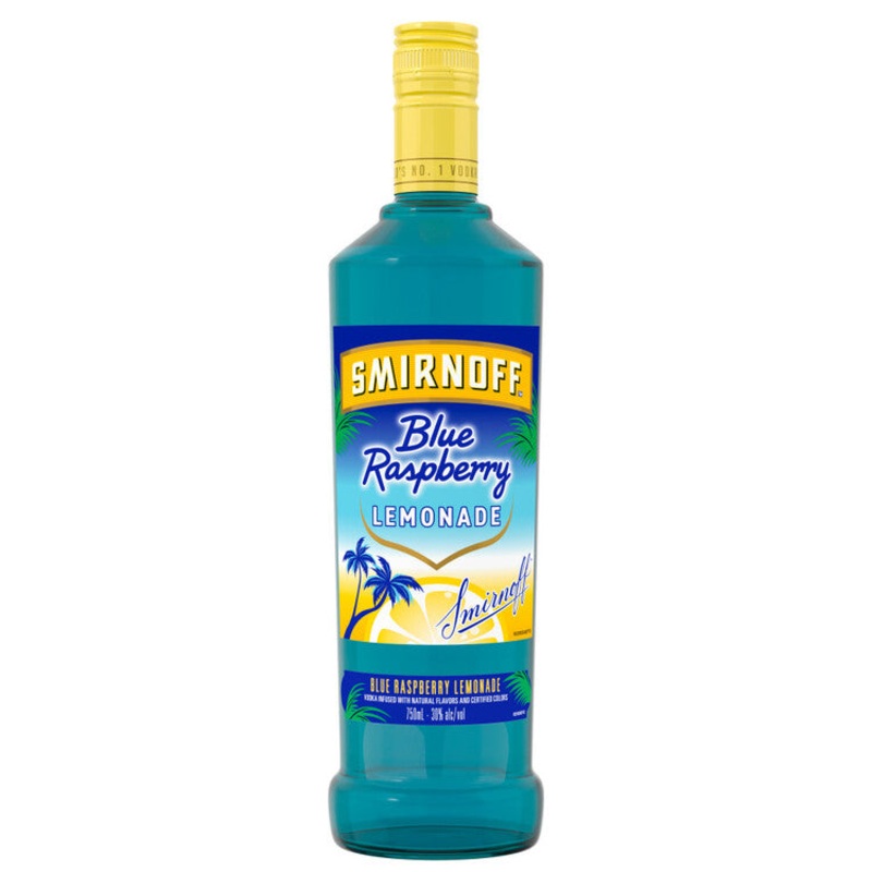 SMIRNOFF RASPBERRY FLAVORED VODKA BLUE RASPBERRY LEMONADE 60 750ML 750ML