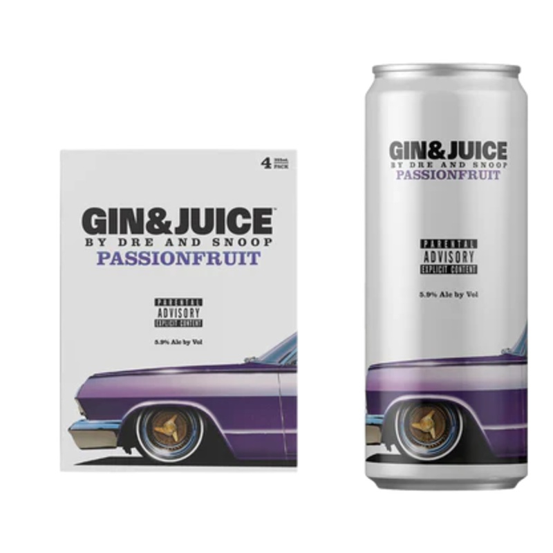 Gin & Juice by Dre and Snoop Passionfruit Cocktail 4 Pack