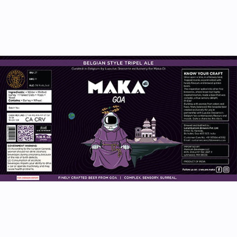 Latambarcem Maka Goa Belgian Style Tripel Ale 330ML BTL