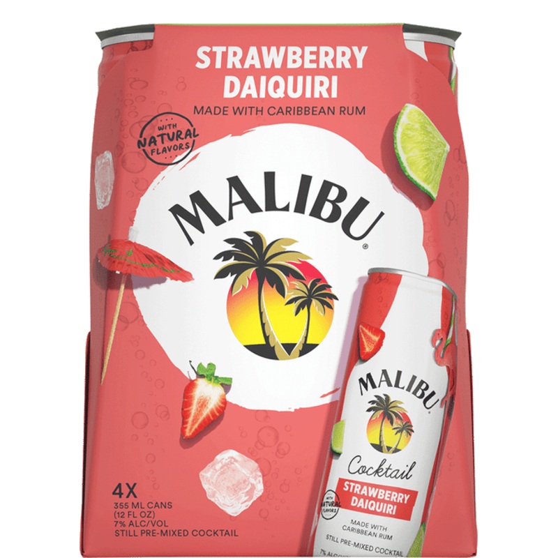 MALIBU STRW DAIQUIRI 4PK