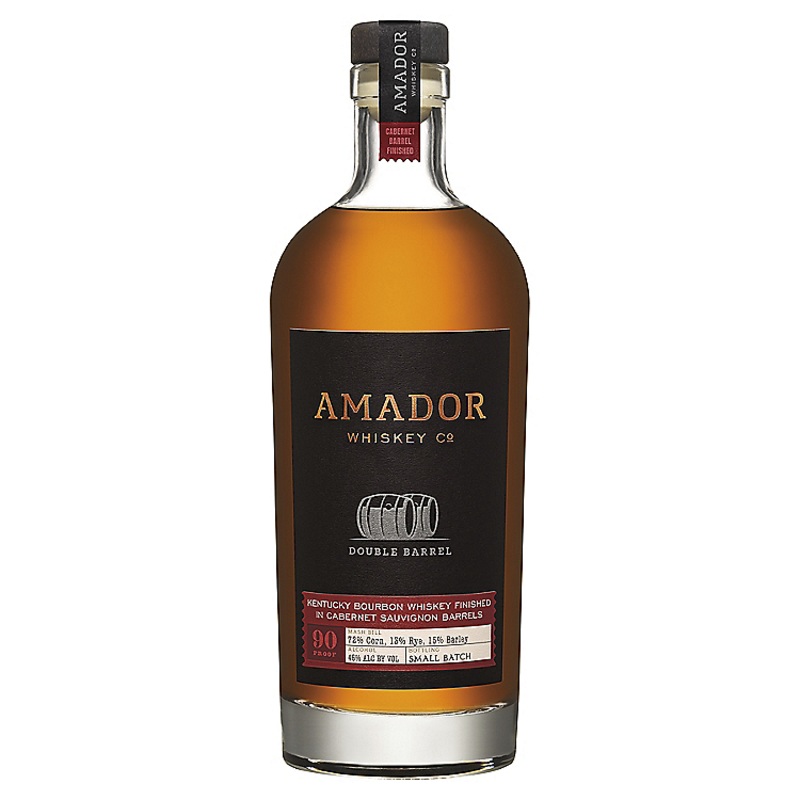 AMADOR WHISKEY CO. BOURBON DOUBLE BARREL CABERNET BARREL FINISHED 90 750ML 750ML