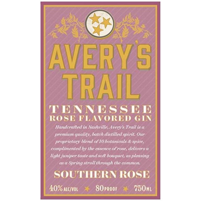 Avery’s Trail Tennessee Rose Flavored Gin 750ML BTL