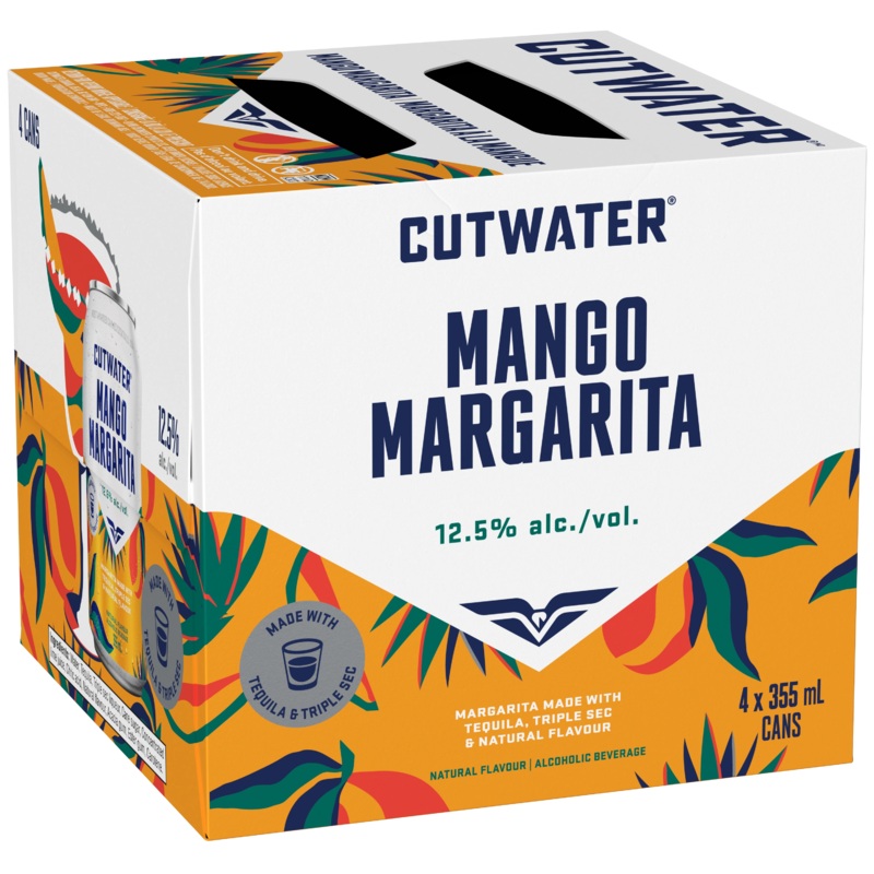 CUTWATER TEQUILA MANGO MARGARITA 355ML 4PK CAN @ Red Deer [1055772] 1420 ml