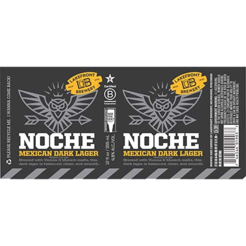 Lakefront Noche Lager 12OZ SINGLE CAN